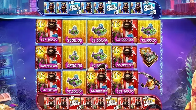 Big Bass Vegas Double Down Deluxe Slot machine a tema pesca, simboli pescatore e pesci